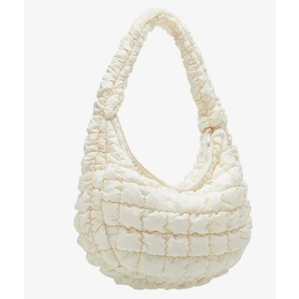 NWT Ariana Grande quilted tote bag ivory
